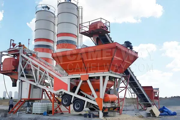 60m3 mobile concrete batching plant