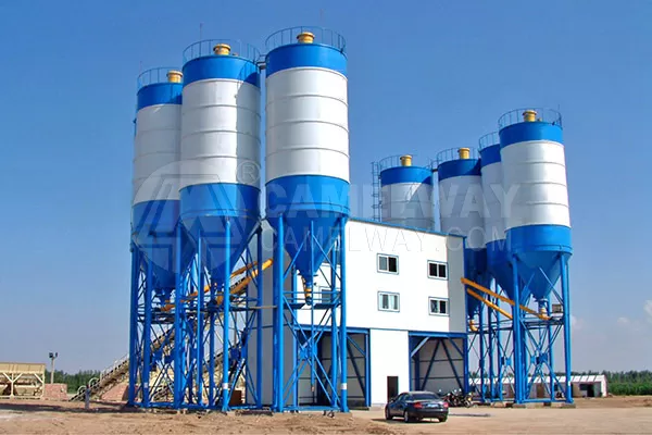 How is the environmental friendly concrete batching plant so dust free