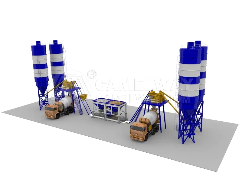 Stationary Concrete Batching Plant for Sale Mozambique